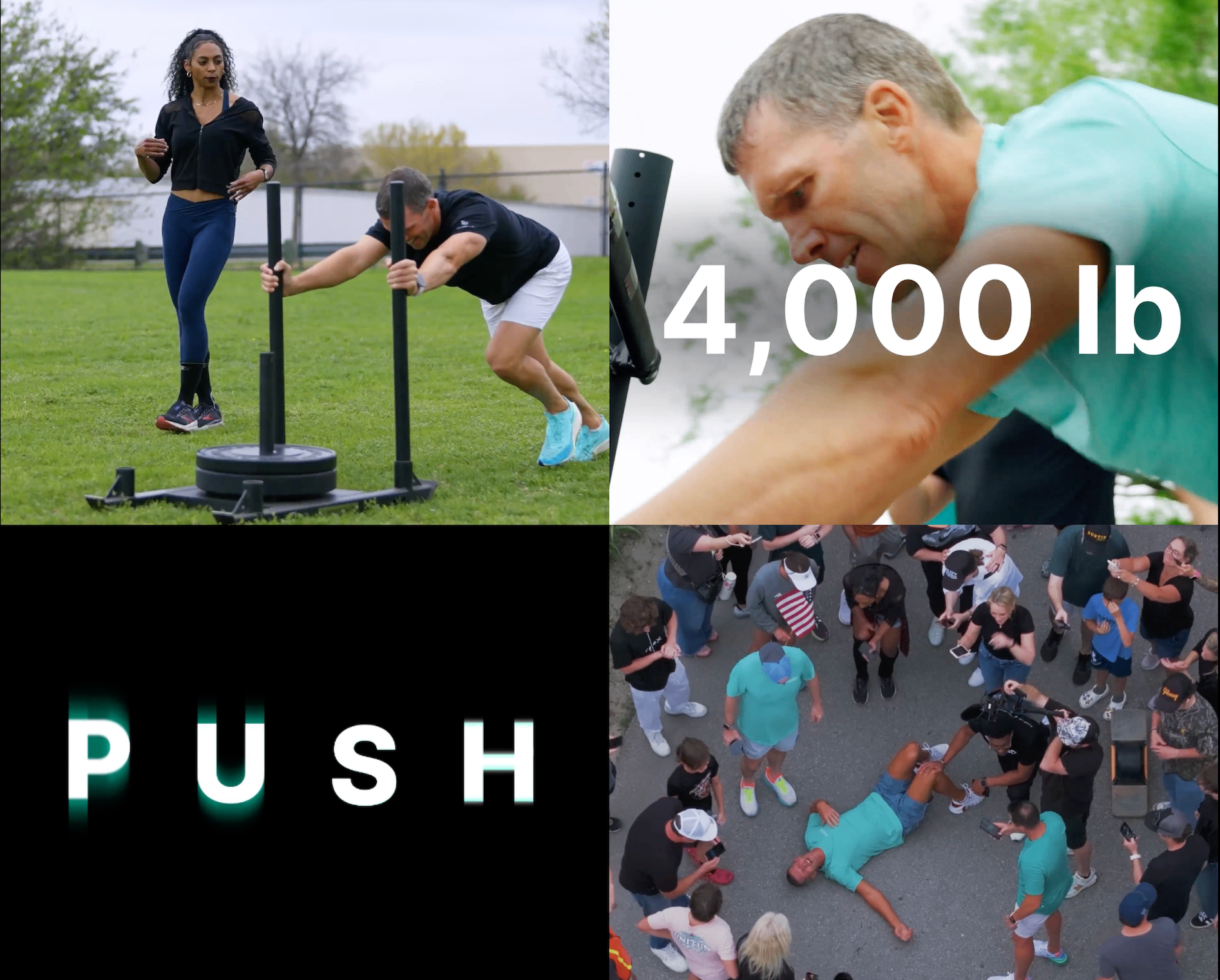 Clinton Phillips pushing a 4,000 lb car for Guinness World Record attempt